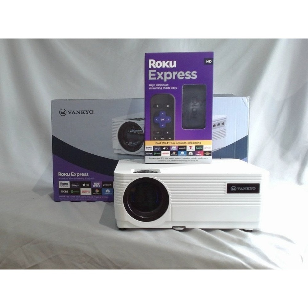 VANKYO Leisure 470 HD Mini Projector with Roku Express.LED Life 40Display Screen